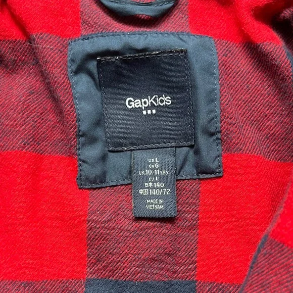 GAP Boy’s Navy Quilted Shirt Jacket - Picture 2 of 4